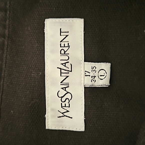 Yves Saint Laurent long sleeve band collar shirt, size 17 34-35 (L) - Picture 9 of 10